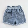 Kép 2/2 - Világoskék magas derekú paperbag farmer short tinilányoknak, Denim Co. – 13–14 év (164)