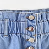 Kép 2/2 - 13 éves M&amp;Co paperbag fazonú farmer tinilány short, világoskék, új állapotban