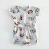 Kép 1/2 - Disney figurás nyári playsuit Minnie és Donald mintával – 3–6 hó