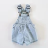 Kép 1/2 - Világoskék kantáros farmer kislány short – Next, 68-as