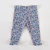 Kép 1/2 - 74-es virágmintás kislány pamut leggings fodros szegéllyel – Marks &amp; Spencer
