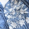 Kép 2/2 - Hímzett világoskék farmer jumpsuit kislányoknak – George, 134-es méret