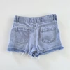 Kép 2/2 - Világoskék rojtos aljú farmer short kislányoknak, Denim Co., 134-es méret