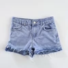 Kép 1/2 - Világoskék rojtos aljú farmer short kislányoknak, Denim Co., 134-es méret