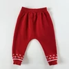 Kép 1/2 - 86-os Next piros karácsonyi pamut baba nadrág – unisex, 12-18 hónap