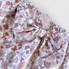 Kép 4/4 - Nutmeg masnis kislány leggings – virágos, csipkés, 86-os, használt babaruha