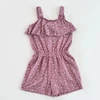 Kép 1/2 - Mályva fodros pamut kislány playsuit levélmintával – TU, 134