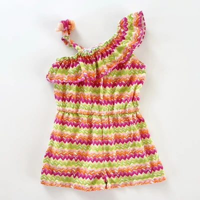 104-es színes fodros nyári playsuit kislányoknak – Mayoral