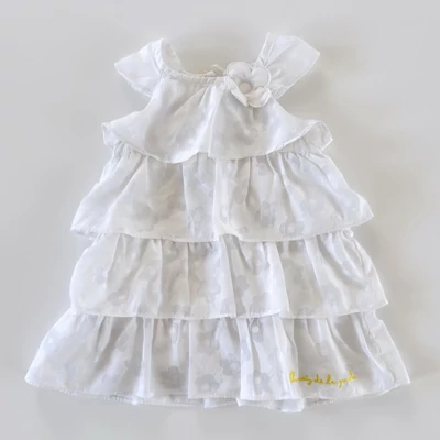 használt fehér virágmintás alkalmi ruha kislányoknak Agatha Ruiz 80