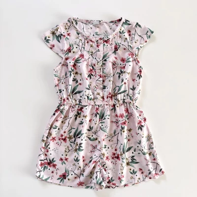 122-es TU kislány virágmintás viszkóz nyári playsuit