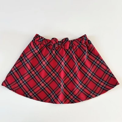 128-as karácsonyi kockás masnis lány szoknya – H&amp;M, 7-8 év