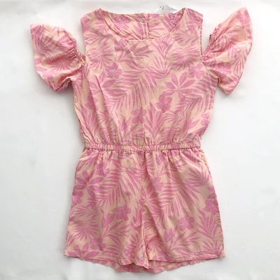 140 Hibiszkusz mintás playsuit - H and M - 9-10 éves