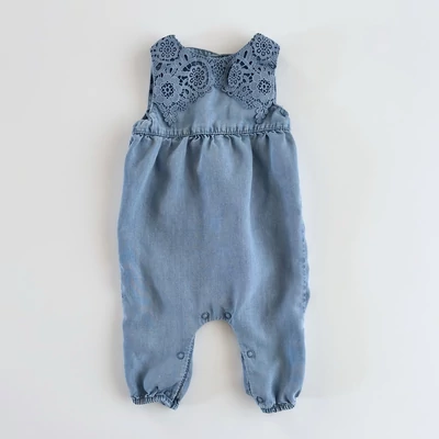 Extra puha tencel nyári kislány overall csipkével, Next, 68-as méret