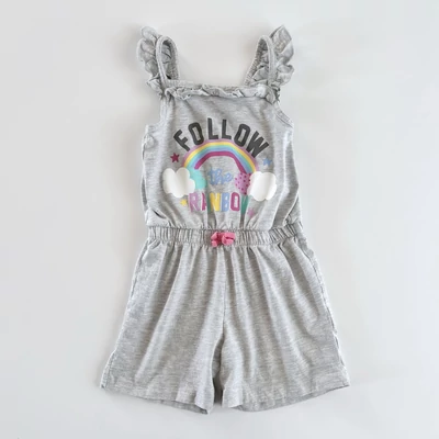 Szivárványos fodros nyári kislány playsuit – George, 4–5 éves (110)