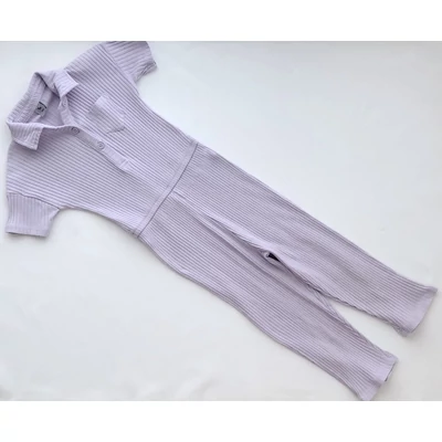 5 év Bordázott lila overall 110