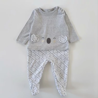 Koalás pamut kisfiú rugdalózó 6–9 hónapos méretben, Mothercare