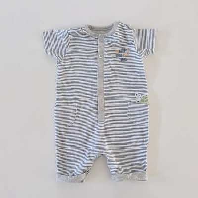 Mothercare csíkos pamut napozó – 86-os kisfiú, használt babaruha