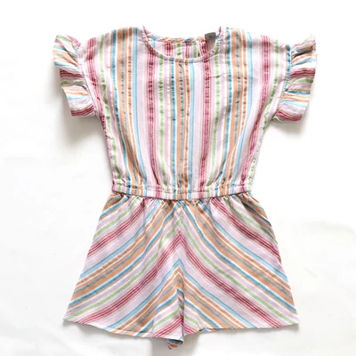 6 év Csillogó pamut playsuit 116