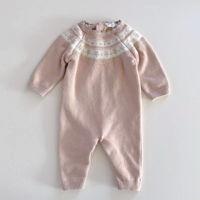 62-es F&F pamut púderrózsaszín kötött overall kislánynak – 0–3 hónap 62-es F&F pamut púderrózsaszín kötött overall kislánynak – 0–3 hónap