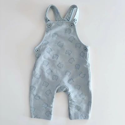 62-es világoskék kantáros pamut kisfiú nadrág oroszlán mintával – Mothercare
