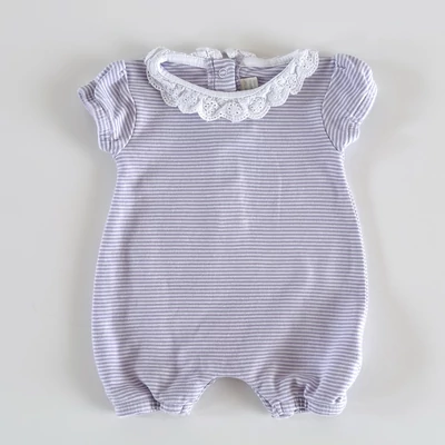 62-es lila-fehér madeira galléros kislány pamut napozó – Jojo Maman Bébé