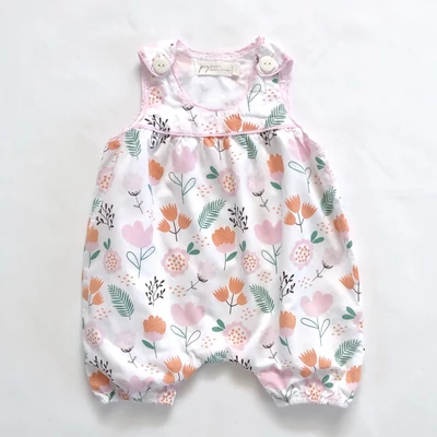 62 Virágos pamut playsuit