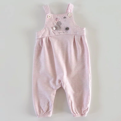 68-as Mothercare rózsaszín nyuszis kislány kantáros nadrág