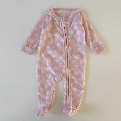 68-as Pure Baby rózsaszín virágmintás polár rugdalózó kislánynak – 3–6 hónap 68-as Pure Baby rózsaszín virágmintás polár rugdalózó kislánynak – 3–6 hónap