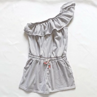 7 év Next csíkos fodros pamut playsuit 122