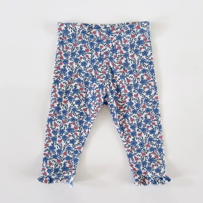 74-es virágmintás kislány pamut leggings fodros szegéllyel – Marks &amp; Spencer