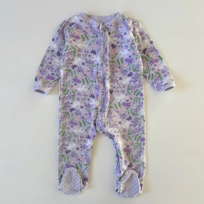 Anko Baby virágos pamut cipzáros rugdalózó kislánynak 80-as méret Anko Baby virágos pamut cipzáros rugdalózó kislánynak 80-as méret