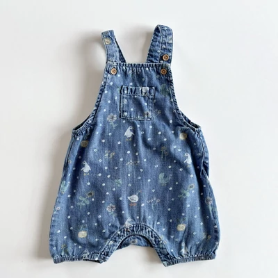 Kacsás farmer playsuit 9-12 hónapos kislányoknak, 80-as méret