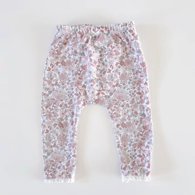 Nutmeg masnis kislány leggings – virágos, csipkés, 86-os, használt babaruha