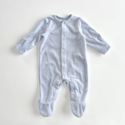 Mothercare csillagos plüss rugdalózó, használt babaruha, 50-es méret
