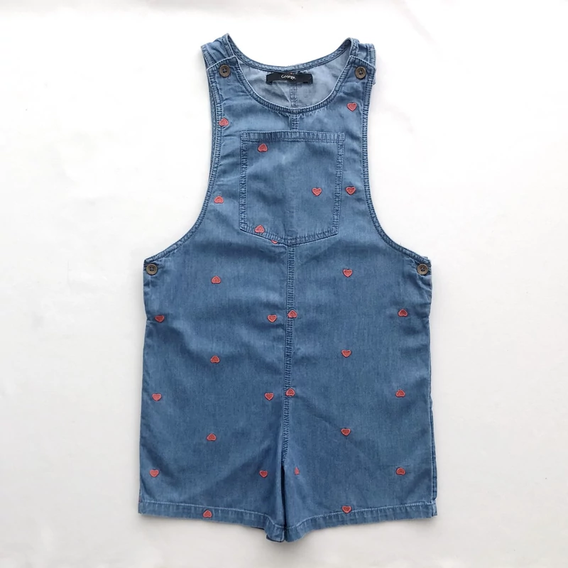 116 Hímzett farmer playsuit