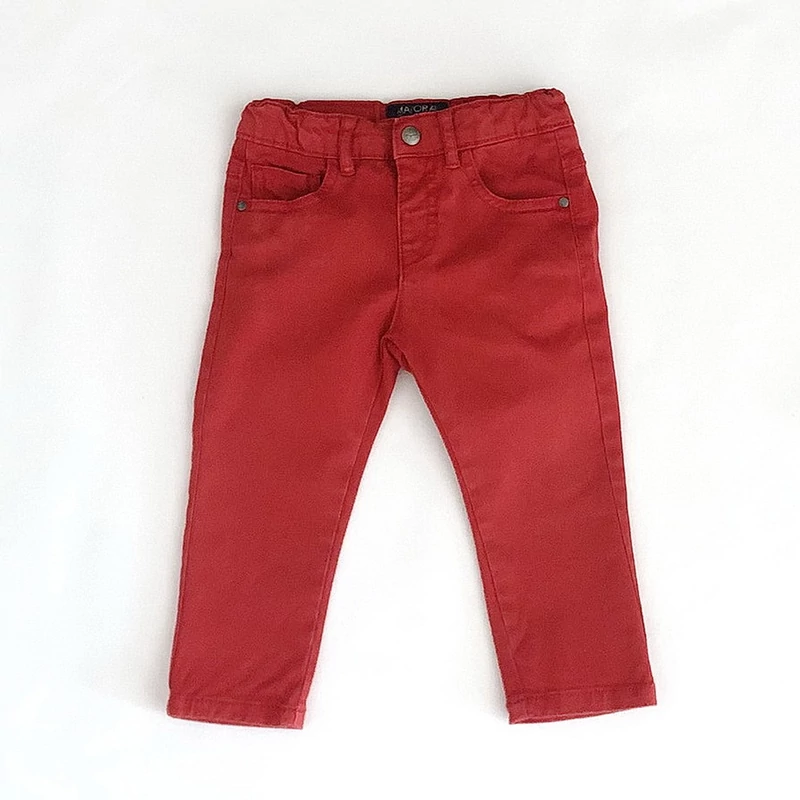 12 hó Mayoral piros slim fit farmer nadrág 80