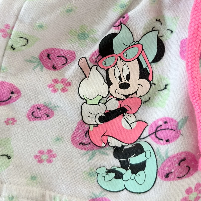 Minnie Mouse mintás pamut rövidnadrág 12 hónapos kislánynak