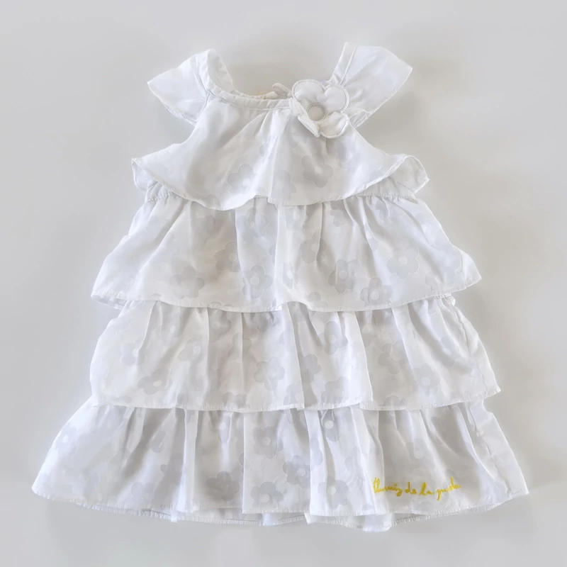 használt fehér virágmintás alkalmi ruha kislányoknak Agatha Ruiz 80