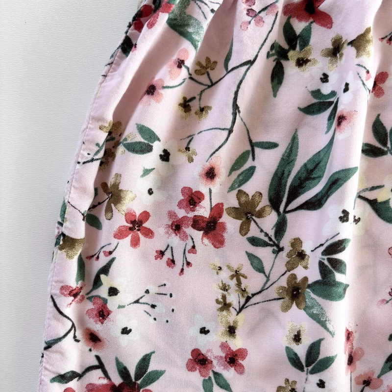 122-es TU kislány virágmintás viszkóz nyári playsuit