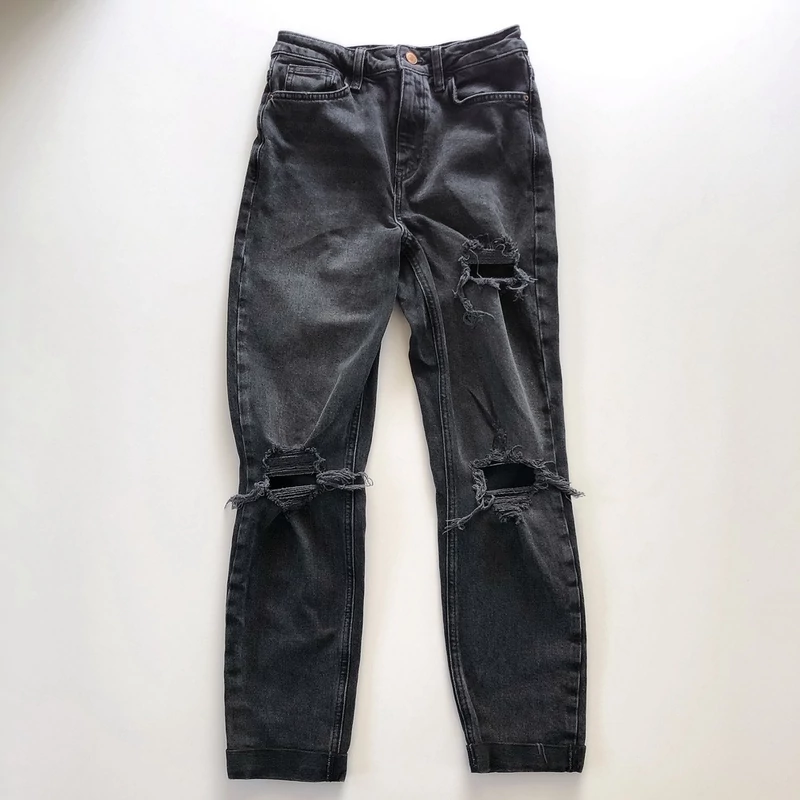 13 év Szaggatott Mom Jeans farmernadrág 158