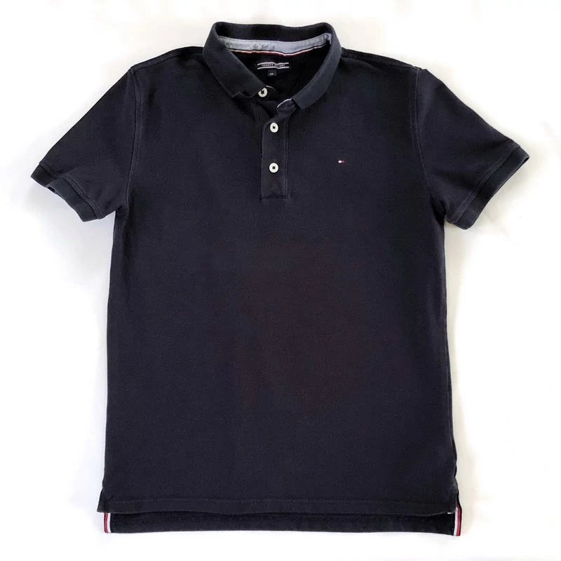 14 év Tommy Hilfiger galléros pamut póló 164