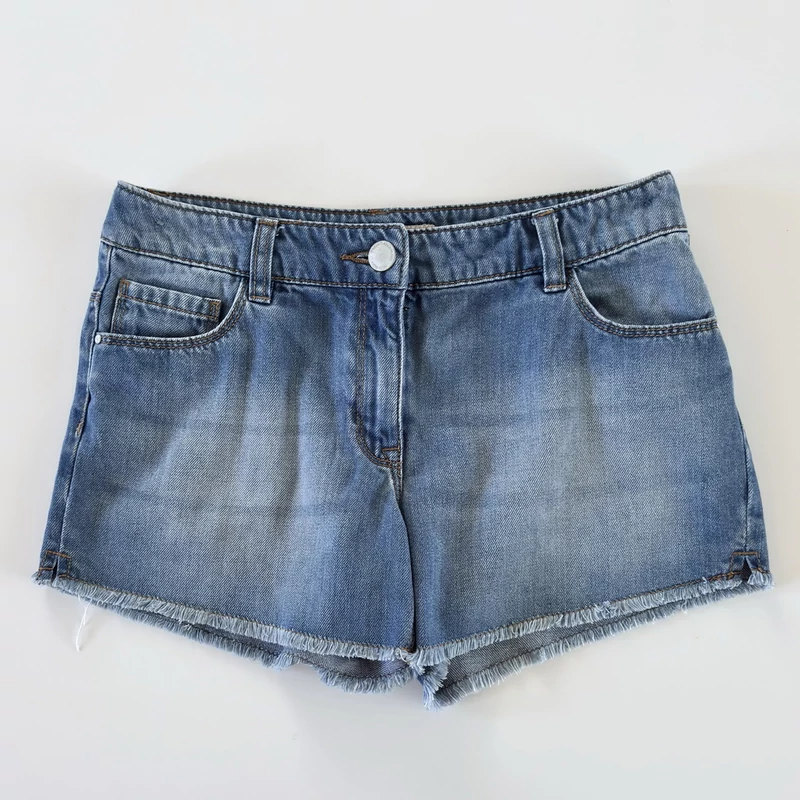 Next rojtos aljú 166-os farmer short tinilányoknak, világoskék pamutból