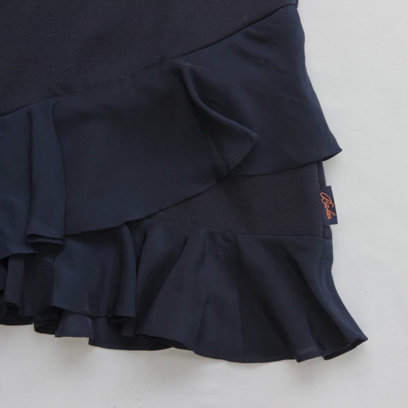 164 Ted Baker sötétkék fodros alkalmi ruha
