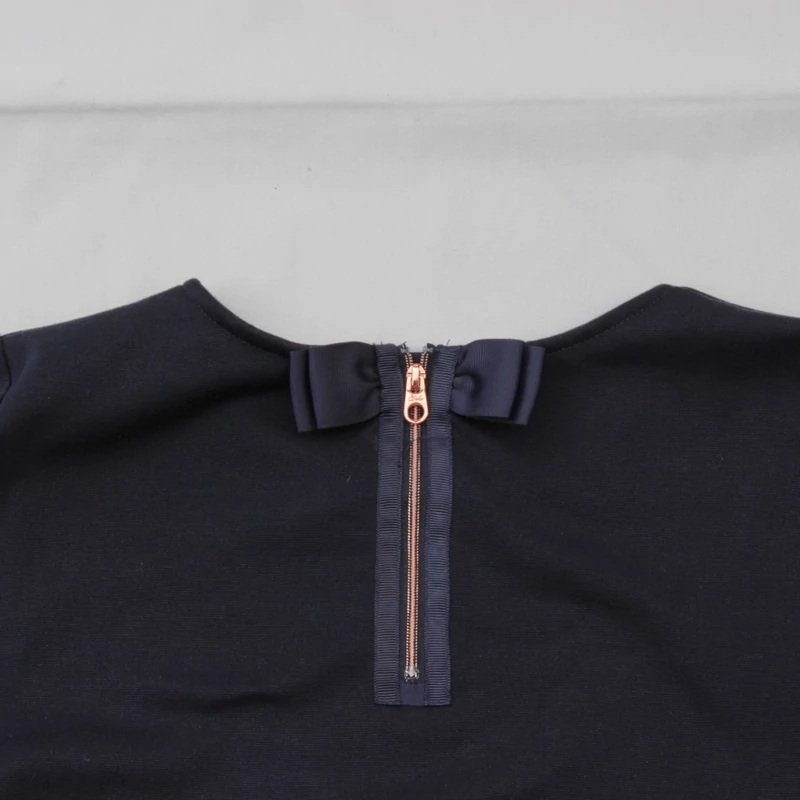 164 Ted Baker sötétkék fodros alkalmi ruha