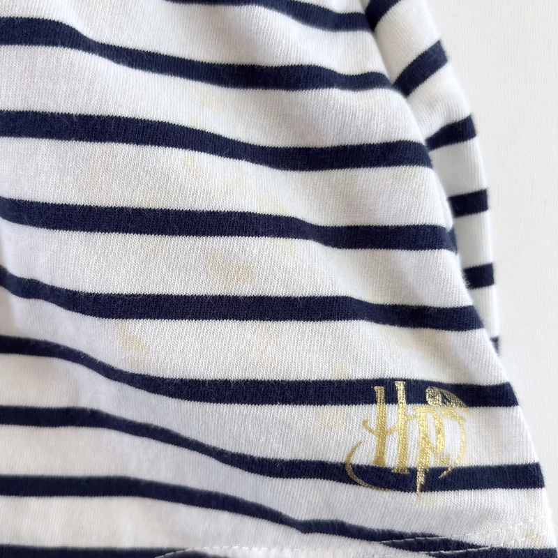 Harry Potter mintás csíkos pamut kislány ruha flitteres motívummal – Mini Boden, 104