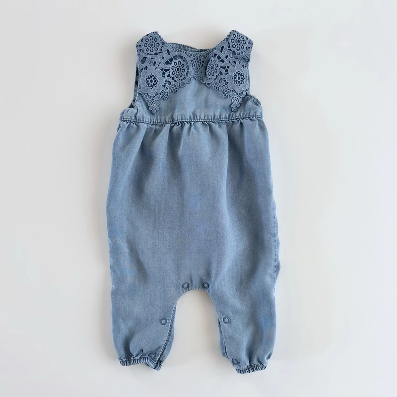 Extra puha tencel nyári kislány overall csipkével, Next, 68-as méret