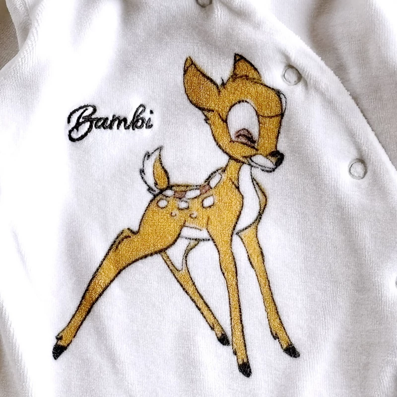 Disney plüss Bambi rugdalózó, használt babaruha, 68-as méret