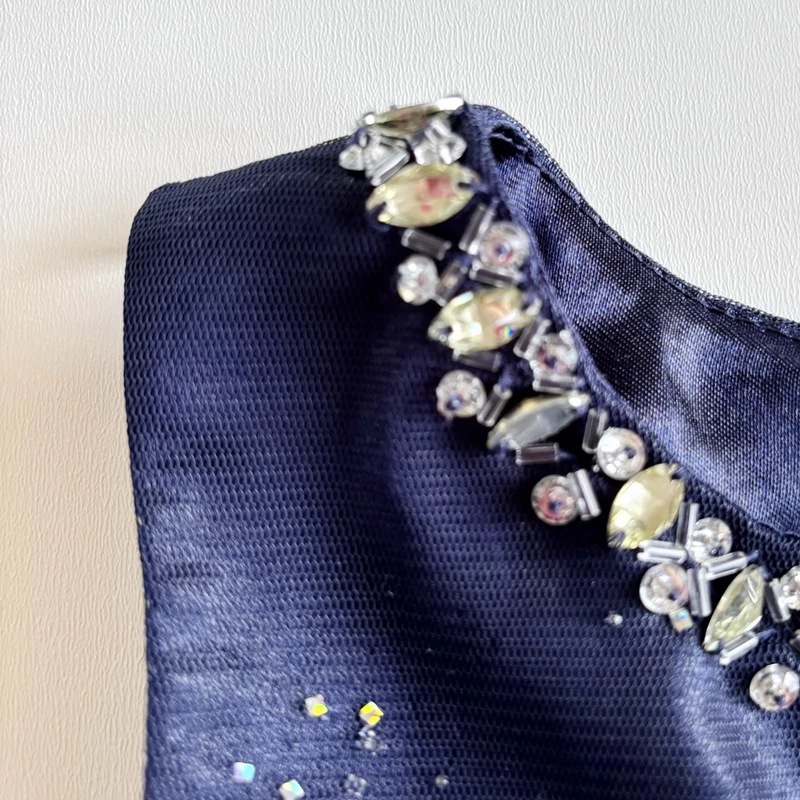 Couture Princess sötétkék tüll alkalmi ruha 3 éves kislányoknak