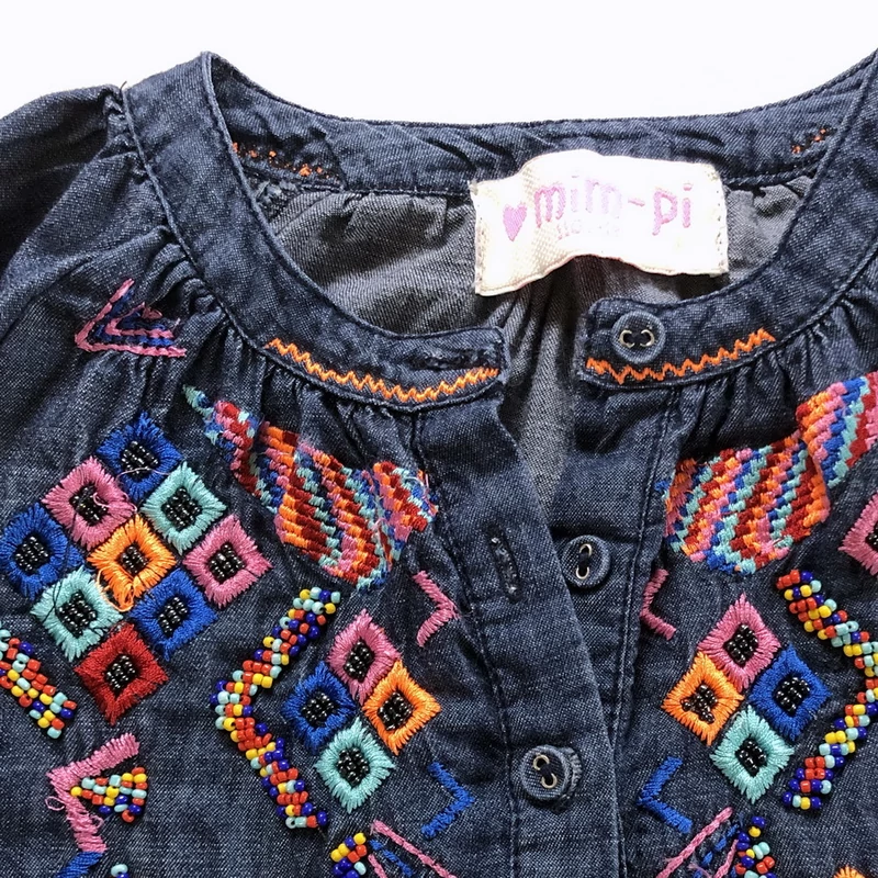 5 év Hímzett farmer tunika 110