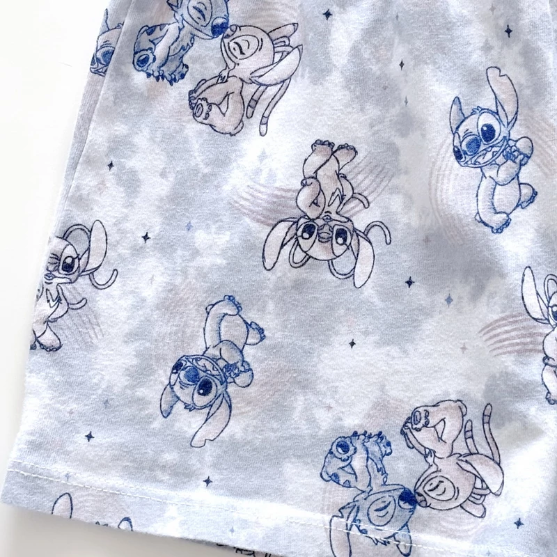 Lilo &amp; Stitch pamut pizsama short 6-7 éves kislányoknak, 122-es méret